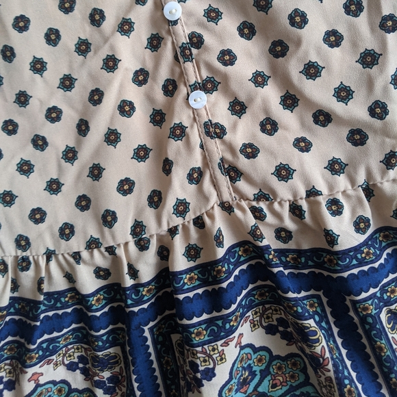 Peplum bohemian print blouse - Picture 3 of 5